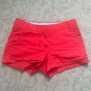 J. Crew Chino Shorts Red/Orange